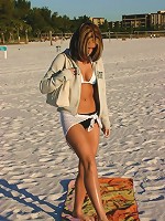 pretty teen on holiday at the beach