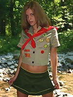 Karen dressed as a girl scout