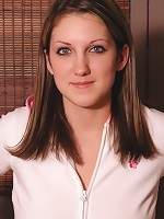 Big tits teen unzips for a peek