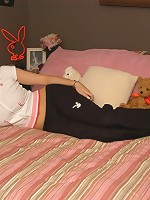 Busty brunette teen shows of her boobs