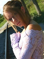 Cute chick with glasses