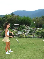 Sandra & Yasmine Playing Badmitton