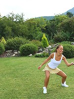 Sandra & Yasmine Playing Badmitton