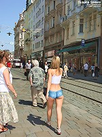 Susana Wears a Painted Outfit in Public