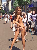 Nella Nude in Public