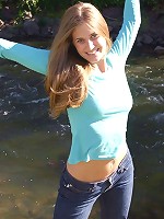 Allison stripping out by the river