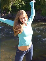 Allison stripping out by the river