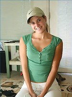 Allison stripping in the livingroom