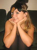 Kitty in her Halloween Mask