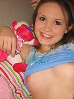 Kitty stripping on the couch