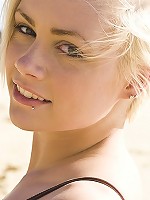 Miley soaks up some sun.