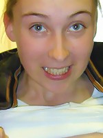 Slender coed stripping