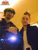 Slender coed stripping