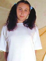 Brunette doing close-up shots