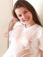 Teen bathing being dressed