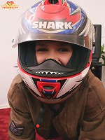 Naked lass in a crash helmet