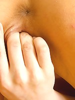 Brunette fucks in the table