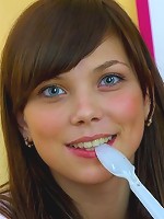 Girl has kitchen fun