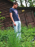 They`re out in the wide open, but that doesn`t stop this redhead nymph from taking off her clothes and letting her body be violated by this lucky stud.