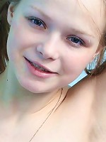 Cute amateur teen posing