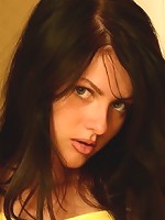 Sexy brunette shows some serious curves on her