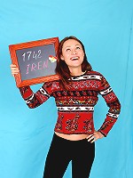 Cute teen Iren strips her clothes