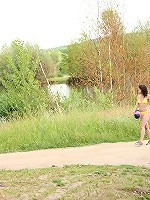 Bikini wearing chick