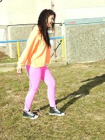 Chick watching herself in mirror