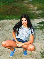 Horny sweetie stripping outdoors