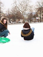 Fingering her cute teenage friend