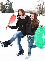 Fingering her cute teenage friend