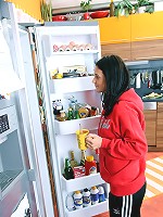 Cutie stroking vagina with candy