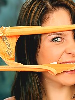 Teenager eating her dirty panties