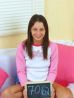 Cutie rubbing her teenage snatch