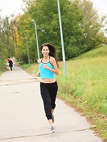 Girl running for hot teenage sex