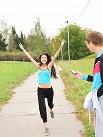 Cutie banging the fitness trainer