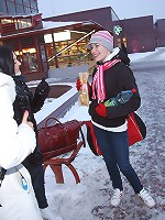 Blindfolded beauty touching clits