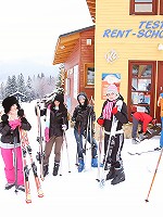 Blindfolded beauty touching clits