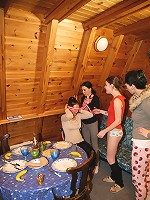 Blindfolded beauty touching clits