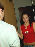 Half asian beauty sucking schlong