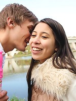 Pretty cutie fucked on the stairs