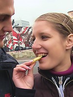 Beauty playing with solid schlong