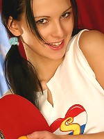 Table tennis player fondles body