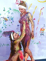 Very dirty teenager petting muffs