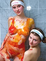 Very dirty teenager petting muffs