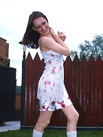 Horny teenager masturbates in bed