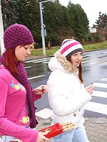 Two hot lesbian teenagers banging