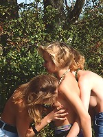 Cute dutch lesbians petting cunts