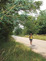 Publicly petting her teenage body