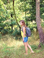 Publicly petting her teenage body